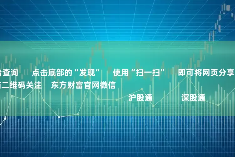 配资114平台查询      点击底部的“发现”     使用“扫一扫”     即可将网页分享至朋友圈                            扫描二维码关注    东方财富官网微信                                                                        沪股通             深股通