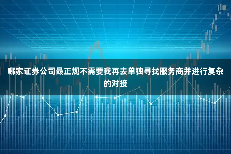 哪家证券公司最正规不需要我再去单独寻找服务商并进行复杂的对接